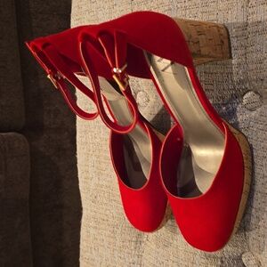 WORTHINGTON BRAND WOMEN'S RED HEELS DRESS SHOES SIZE 9